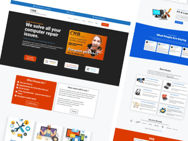 services-website Computer Repairs Website